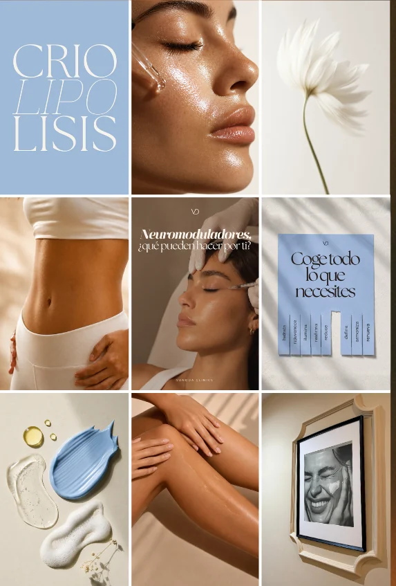 Feed de Instagram de clínica estética